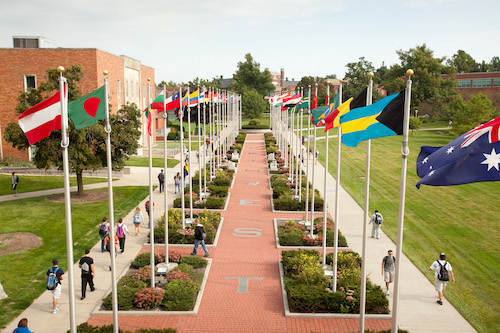 Campus flags