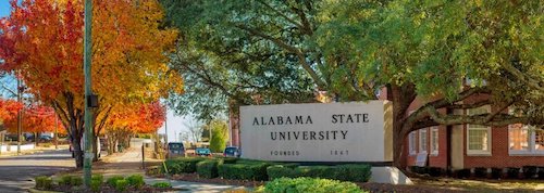 Alabama State Campus sign